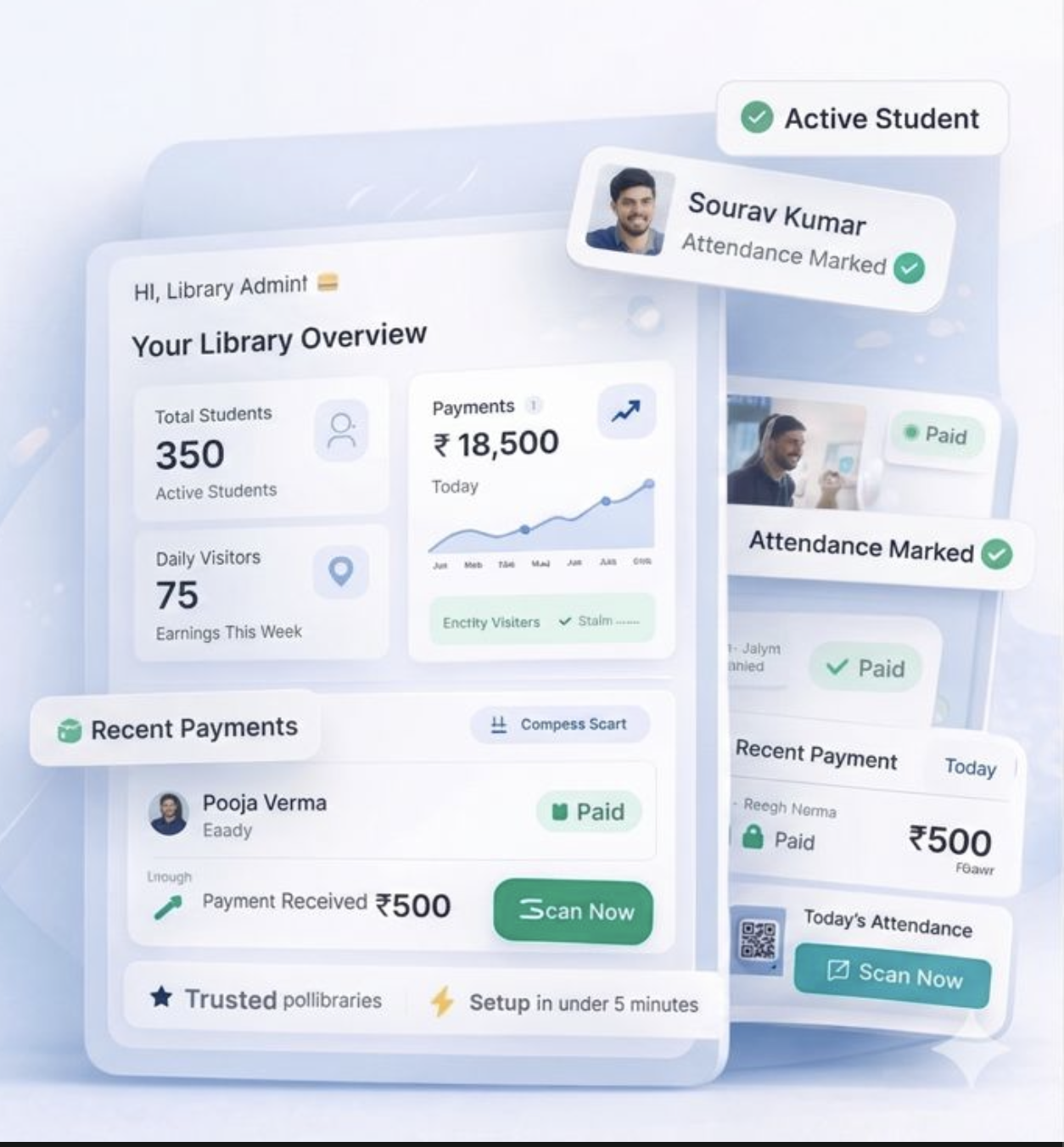 Librainian Smart Library App Interface